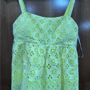 Lilly Pulitzer Yellow Lace Top